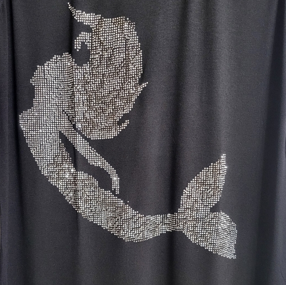 Mermaid Rhinestone Blouse NWT One Size - Picture 3 of 4